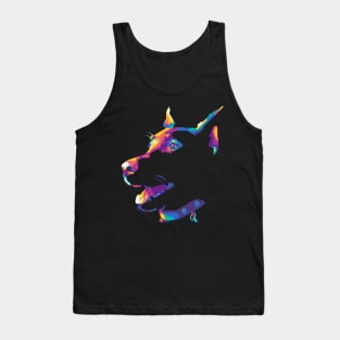 black pop art dog Tank Top